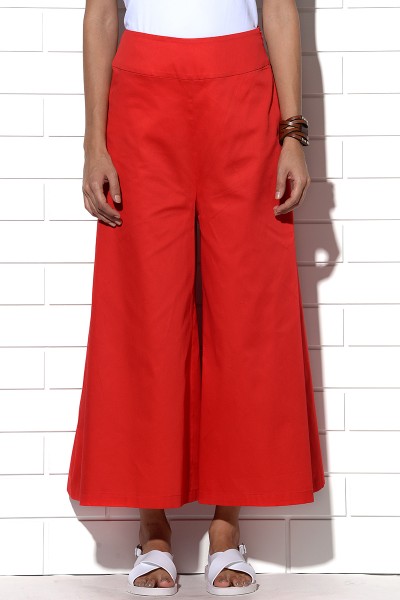 Icaria wide leg pants in red
